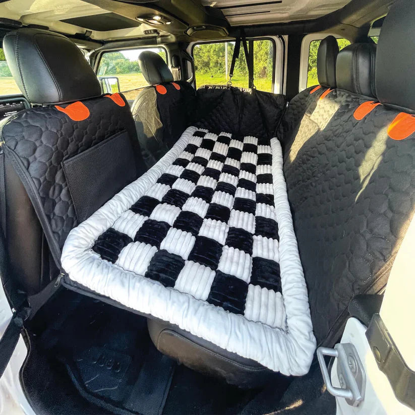 Hard Bottom Back Seat Extender + (FREE Dog Bed)